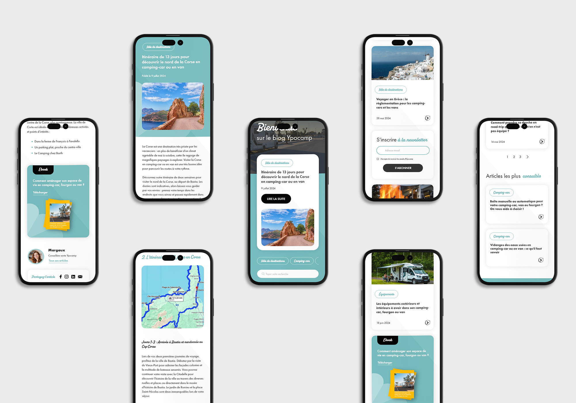 présentation blog sur écrans de laptop