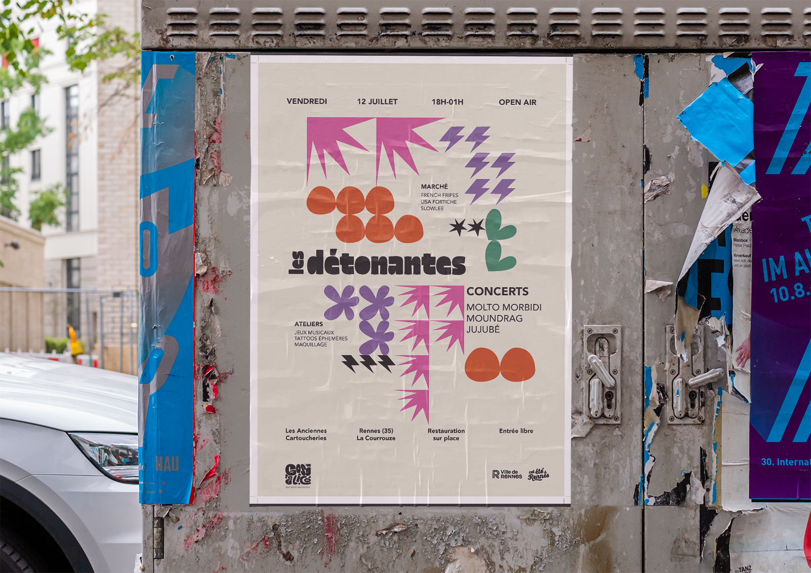 identité visuelle festival les détonantes